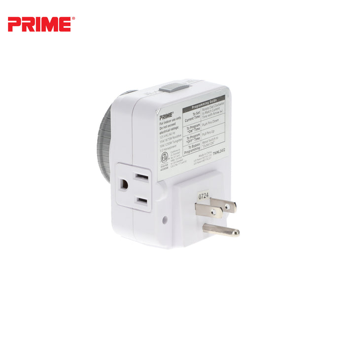 1 Outlet Indoor 24-Hour Timer <br />with Photocell Nightlight