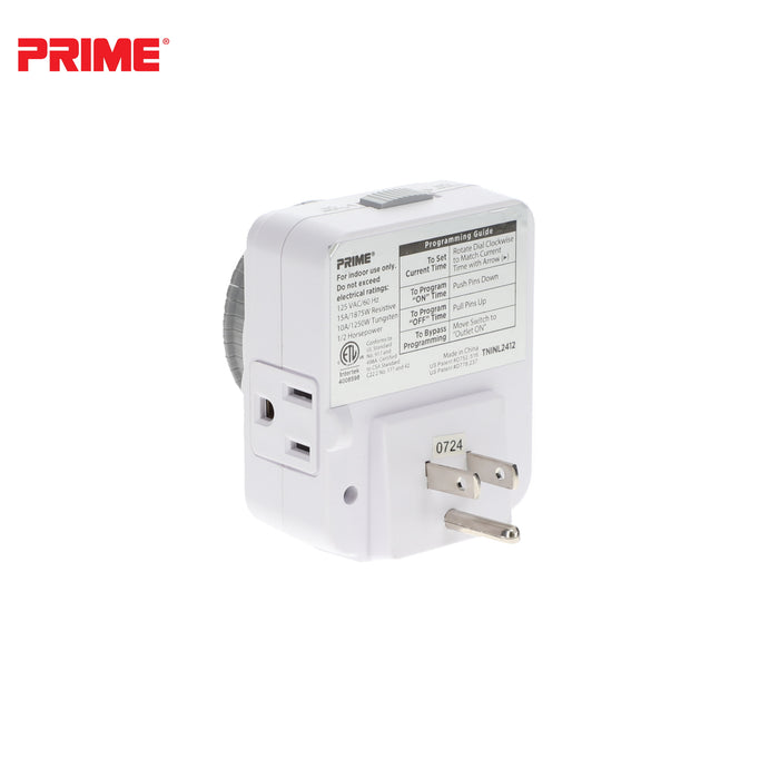 1 Outlet Indoor 24-Hour Timer <br />with Photocell Nightlight