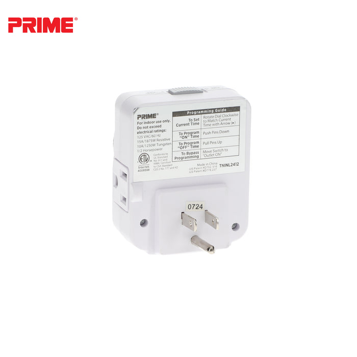 1 Outlet Indoor 24-Hour Timer <br />with Photocell Nightlight