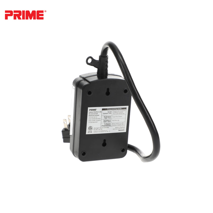 2 Outlet Outdoor 24-Hour Electromechanical Timer