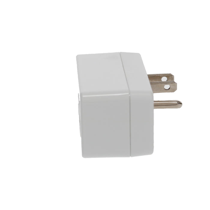 1-Outlet 2-Port Type-A, 2.1A USB Charger