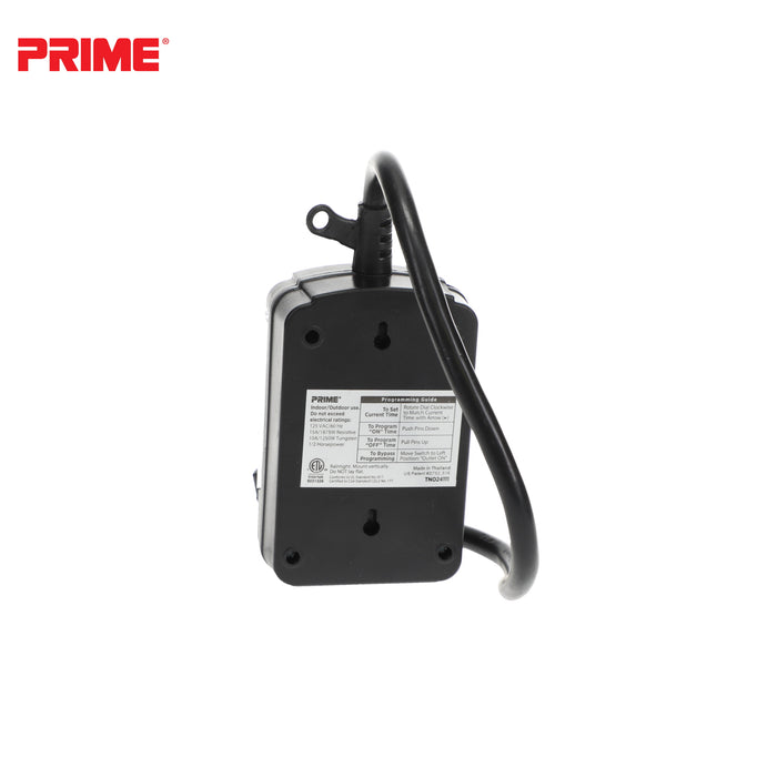 2 Outlet Outdoor 24-Hour Electromechanical Timer