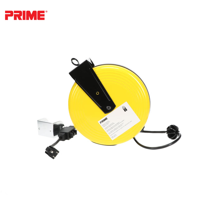 25ft 3-Outlet Retractable<br>Metal Cord Reel
