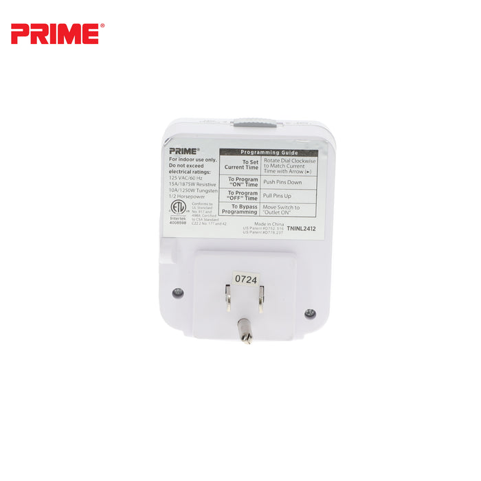 1 Outlet Indoor 24-Hour Timer <br />with Photocell Nightlight