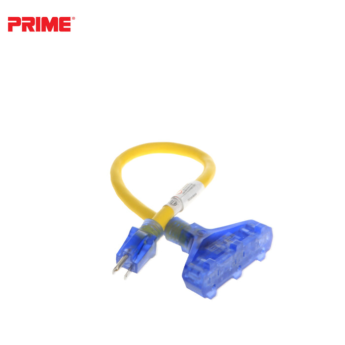 Amp Detection <br/> 2ft 12/3 STW <br />3-Outlet Adapter<br/> with Visual Amperage Detection