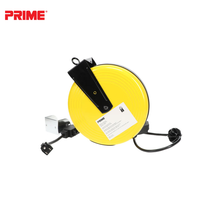 25ft 3-Outlet Retractable<br>Metal Cord Reel