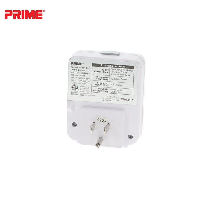 1 Outlet Indoor 24-Hour Timer <br />with Photocell Nightlight