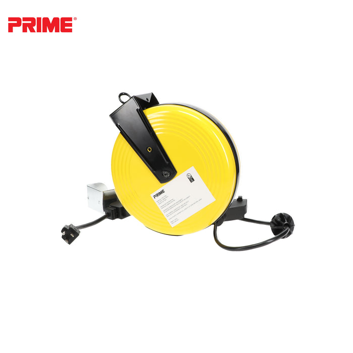 25ft 3-Outlet Retractable<br>Metal Cord Reel