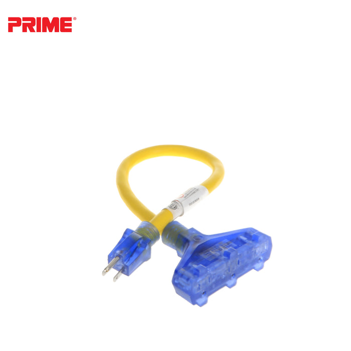 Amp Detection <br/> 2ft 12/3 STW <br />3-Outlet Adapter<br/> with Visual Amperage Detection