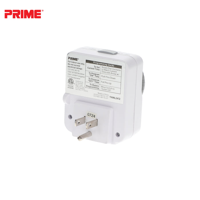 1 Outlet Indoor 24-Hour Timer <br />with Photocell Nightlight