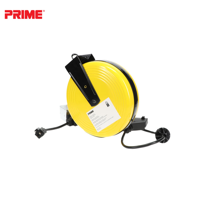 25ft 3-Outlet Retractable<br>Metal Cord Reel