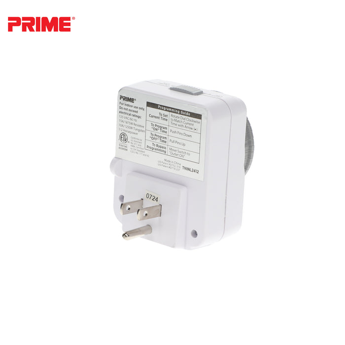 1 Outlet Indoor 24-Hour Timer <br />with Photocell Nightlight