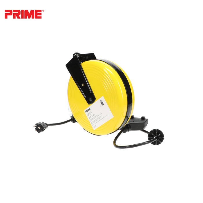25ft 3-Outlet Retractable<br>Metal Cord Reel