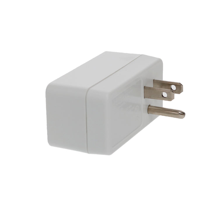 1-Outlet 2-Port Type-A, 2.1A USB Charger