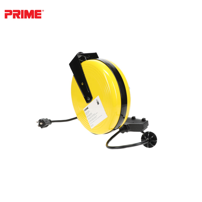 25ft 3-Outlet Retractable<br>Metal Cord Reel