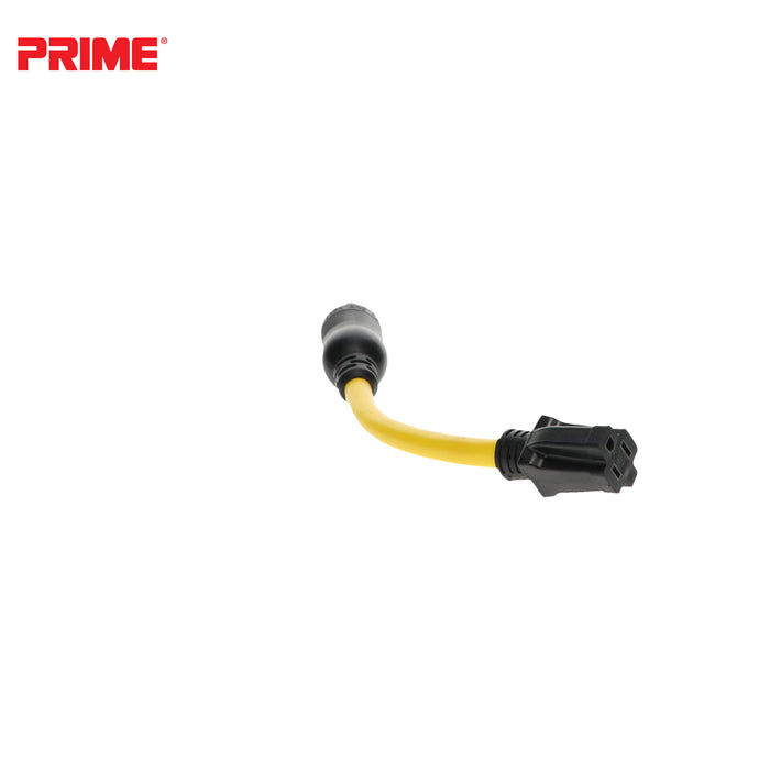 1ft 12/3 STW Twist-to-Lock to U-Ground Adapter