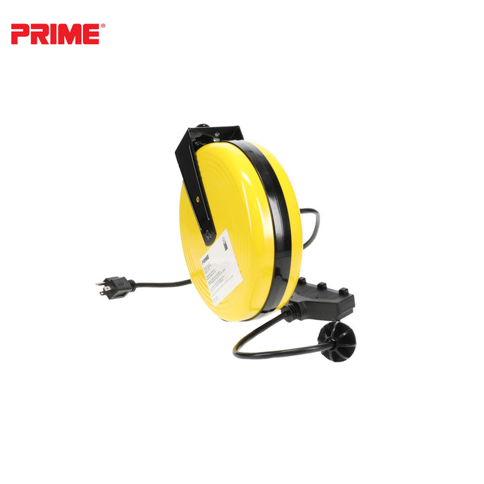 25ft 3-Outlet Retractable<br>Metal Cord Reel