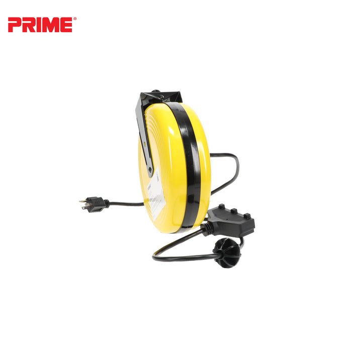 25ft 3-Outlet Retractable<br>Metal Cord Reel