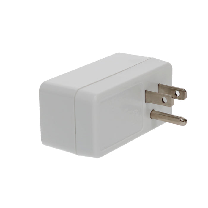 1-Outlet 2-Port Type-A, 2.1A USB Charger