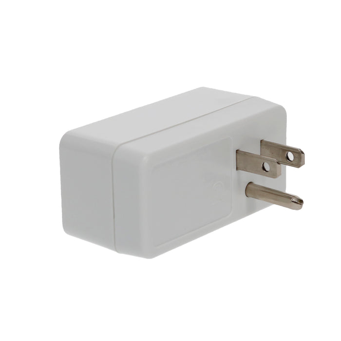 1-Outlet 2-Port Type-A, 2.1A USB Charger