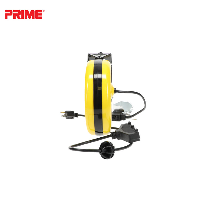25ft 3-Outlet Retractable<br>Metal Cord Reel