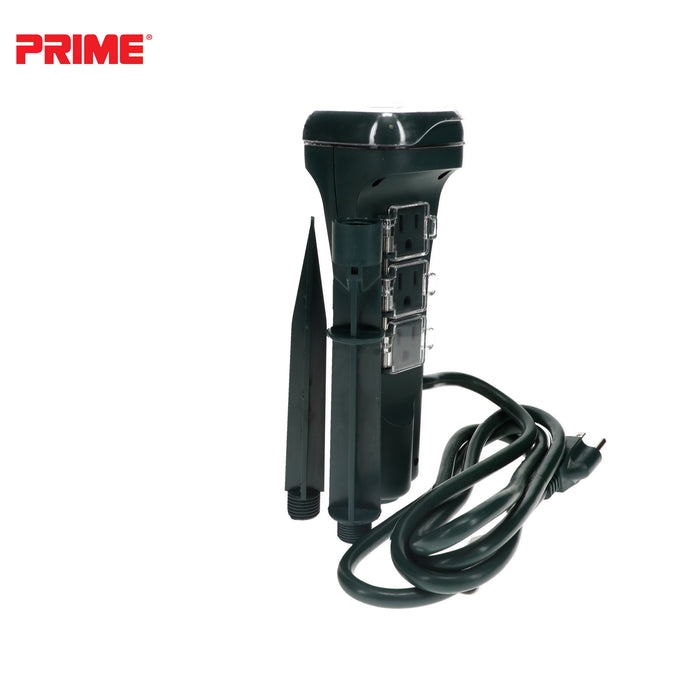 6 Outlet Touch Sensor Countdown Timer Stake <br />with 6ft Cord
