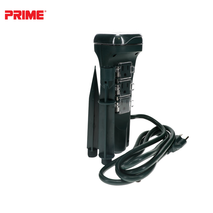 6 Outlet Touch Sensor Countdown Timer Stake <br />with 6ft Cord