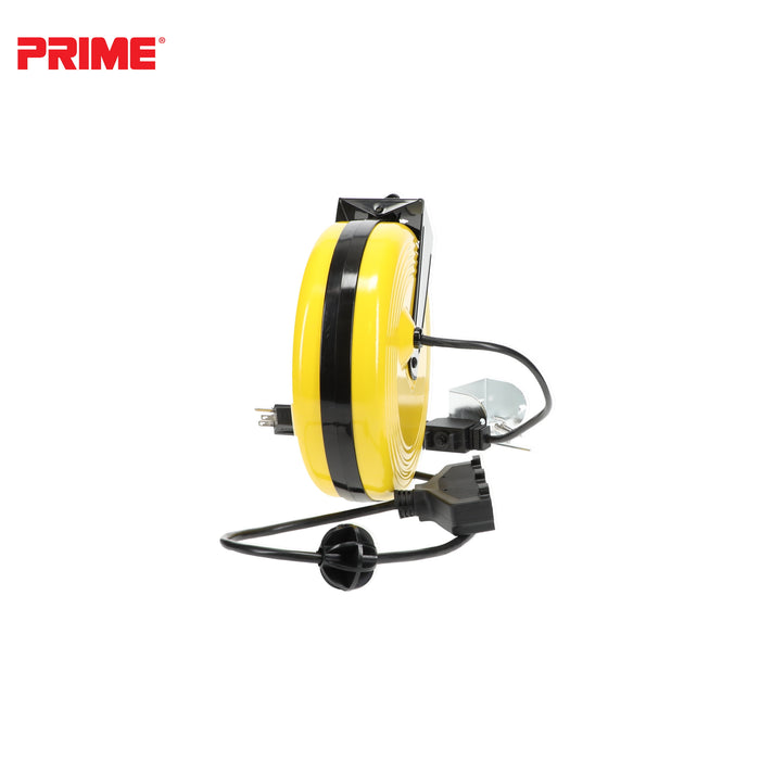 25ft 3-Outlet Retractable<br>Metal Cord Reel