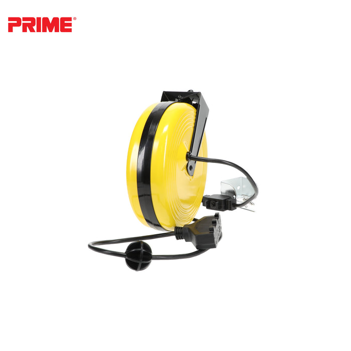 25ft 3-Outlet Retractable<br>Metal Cord Reel