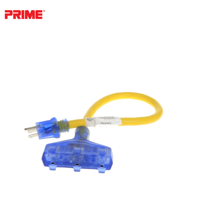 Amp Detection <br/> 2ft 12/3 STW <br />3-Outlet Adapter<br/> with Visual Amperage Detection
