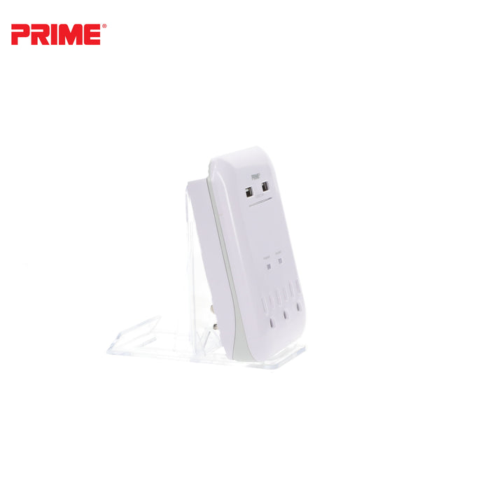 3 Outlet 950 Joule Surge Tap <br />with 2-Port 3.4A USB Charger