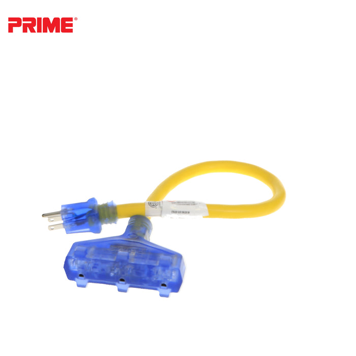 Amp Detection <br/> 2ft 12/3 STW <br />3-Outlet Adapter<br/> with Visual Amperage Detection