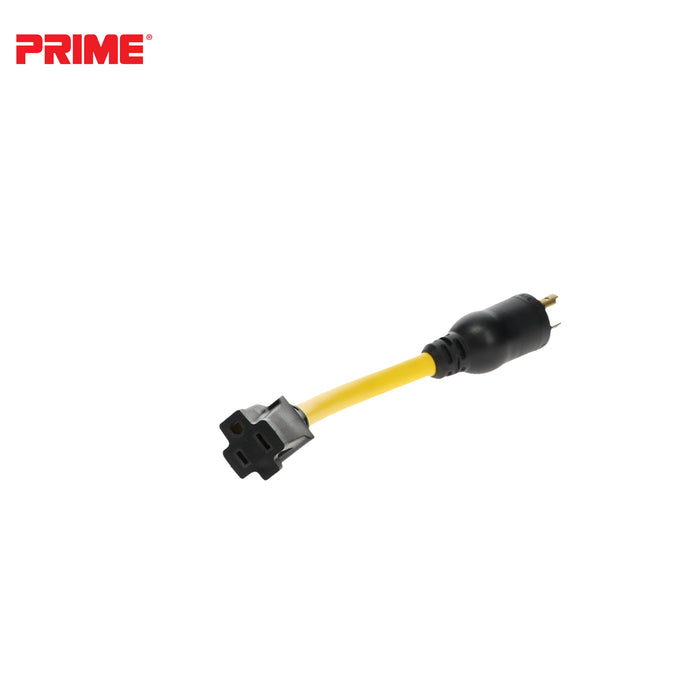 1ft 12/3 STW Twist-to-Lock to U-Ground Adapter
