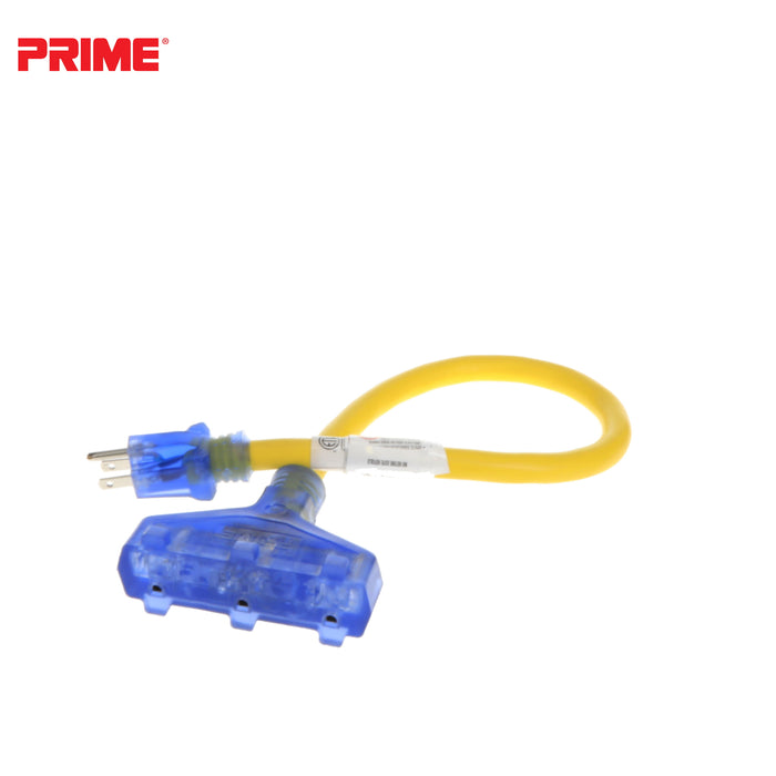 Amp Detection <br/> 2ft 12/3 STW <br />3-Outlet Adapter<br/> with Visual Amperage Detection