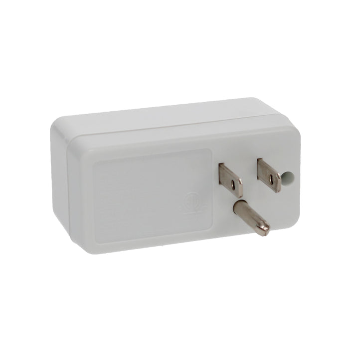 1-Outlet 2-Port Type-A, 2.1A USB Charger