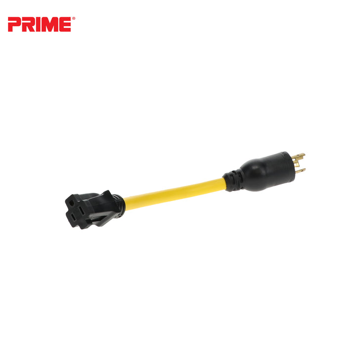 1ft 12/3 STW Twist-to-Lock to U-Ground Adapter