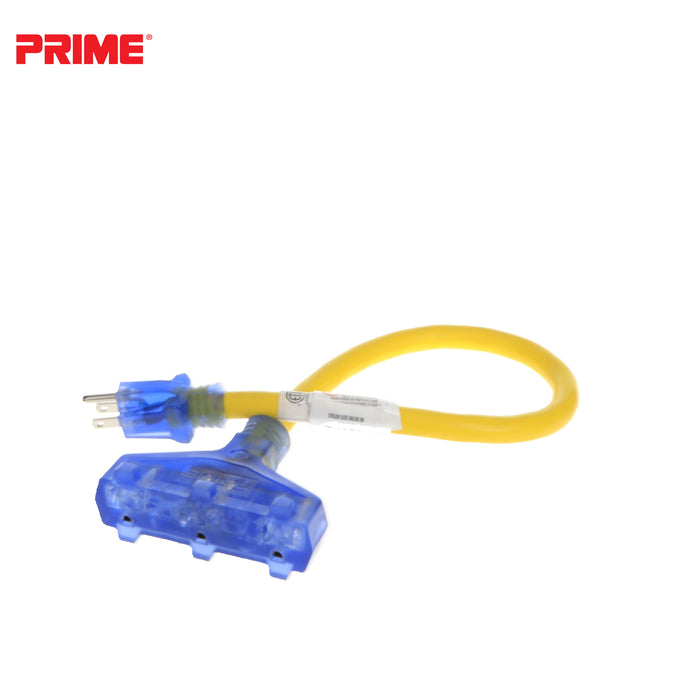 Amp Detection <br/> 2ft 12/3 STW <br />3-Outlet Adapter<br/> with Visual Amperage Detection