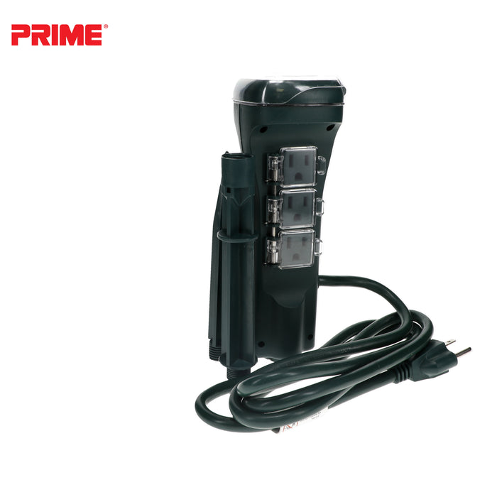 6 Outlet Touch Sensor Countdown Timer Stake <br />with 6ft Cord