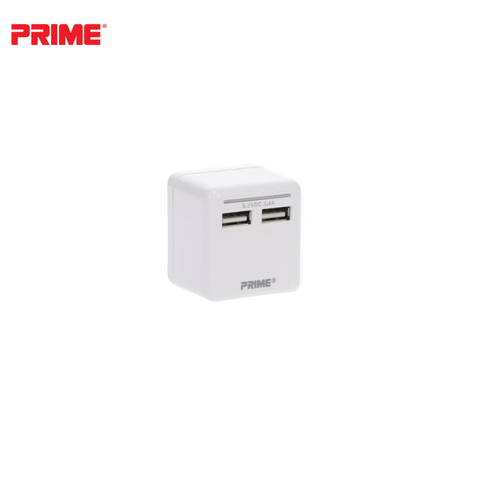 2-Port 3.4A USB Travel Charger<br>with Foldable Plug