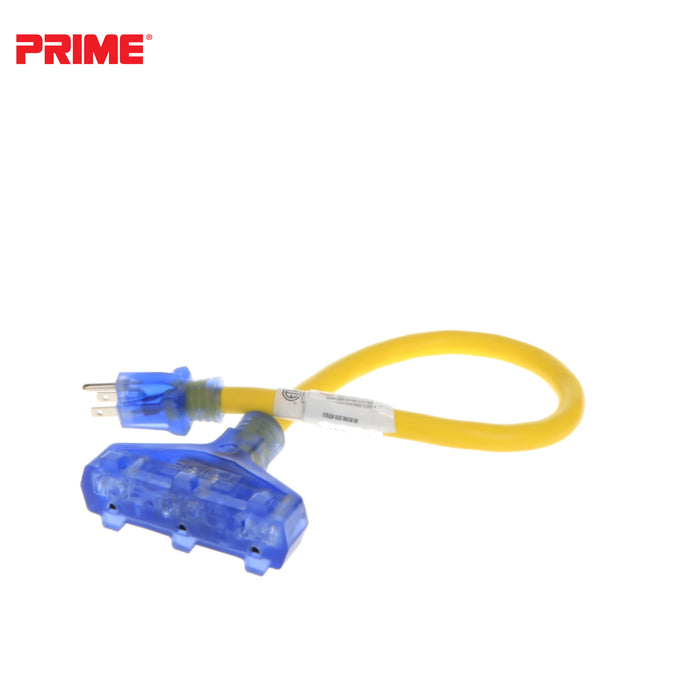 Amp Detection <br/> 2ft 12/3 STW <br />3-Outlet Adapter<br/> with Visual Amperage Detection