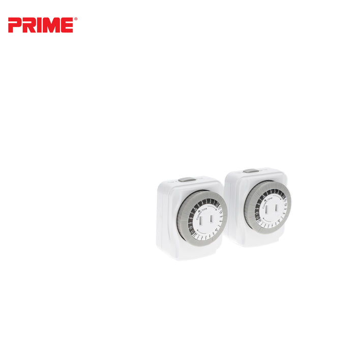 2 Pack 1 Outlet Indoor 24-Hour Timer with EZ Access Outlet