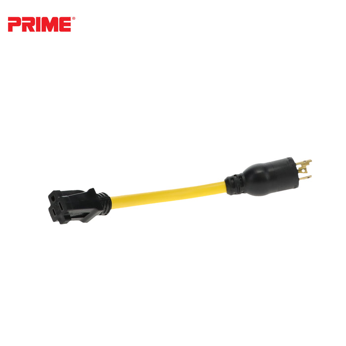 1ft 12/3 STW Twist-to-Lock to U-Ground Adapter
