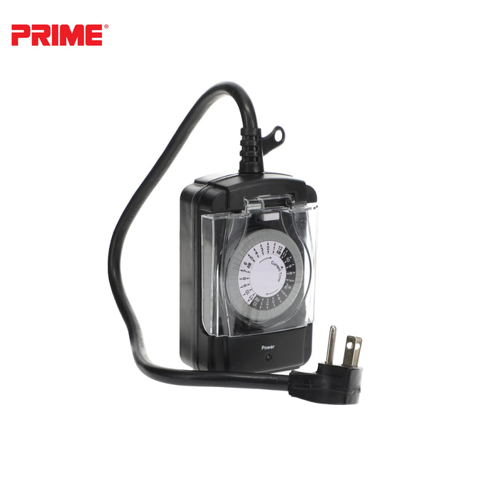 2 Outlet Outdoor 24-Hour Electromechanical Timer