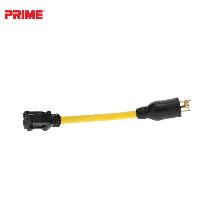 1ft 12/3 STW Twist-to-Lock to U-Ground Adapter