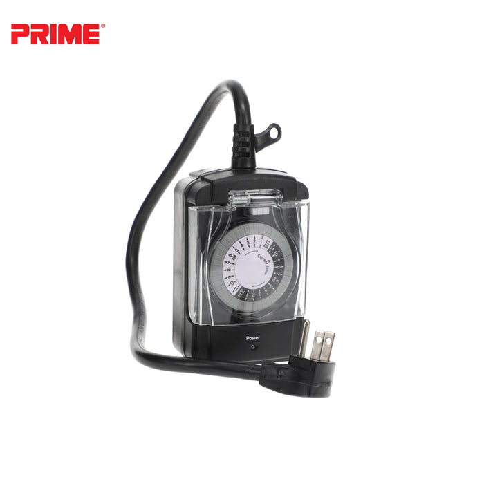2 Outlet Outdoor 24-Hour Electromechanical Timer