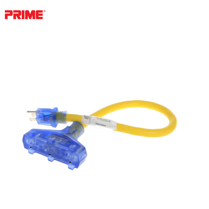 Amp Detection <br/> 2ft 12/3 STW <br />3-Outlet Adapter<br/> with Visual Amperage Detection