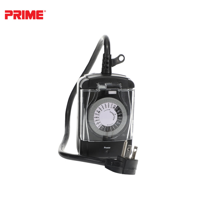 2 Outlet Outdoor 24-Hour Electromechanical Timer