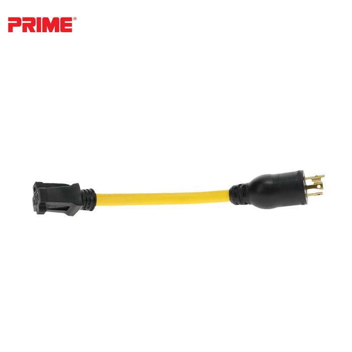 1ft 12/3 STW Twist-to-Lock to U-Ground Adapter