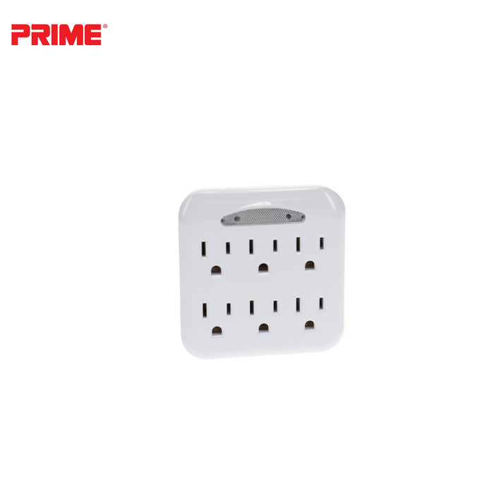 6-Outlet Power Tap <br />w/Photocell Nightlight