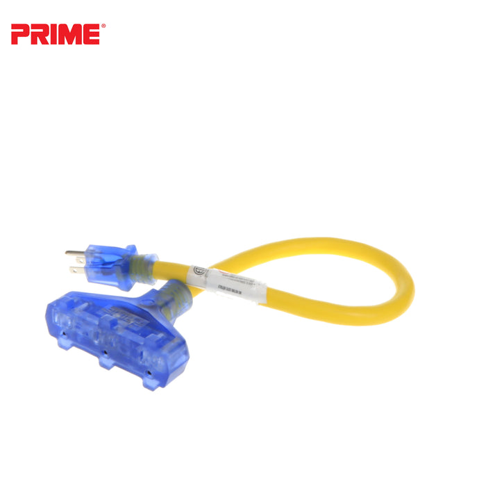 Amp Detection <br/> 2ft 12/3 STW <br />3-Outlet Adapter<br/> with Visual Amperage Detection